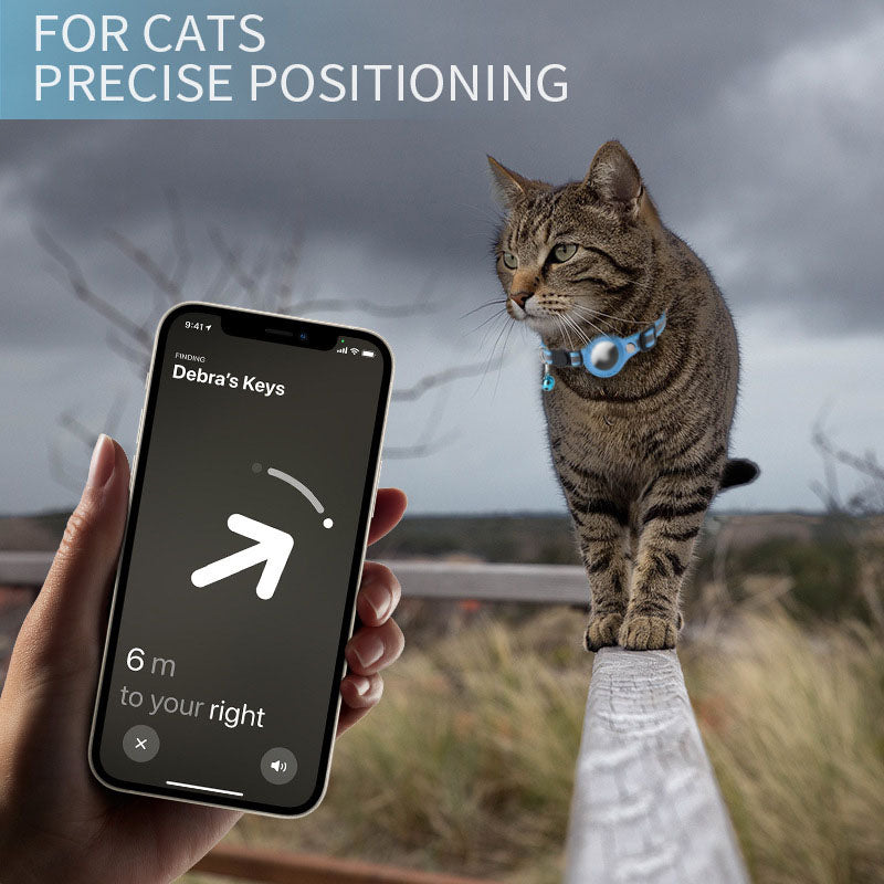 OEM Custom Cat Collar Nylon Reflective Adjustable GPS Heavy Duty Training Tracker Dog Cat GPS Tracking Cat Collar for airtag