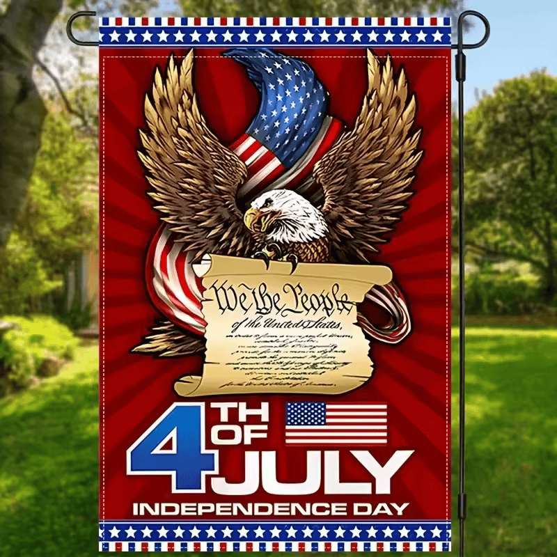 "Patriotic Garden Flags - Memorial Day & 4th of July Decorative Outdoor Flags"