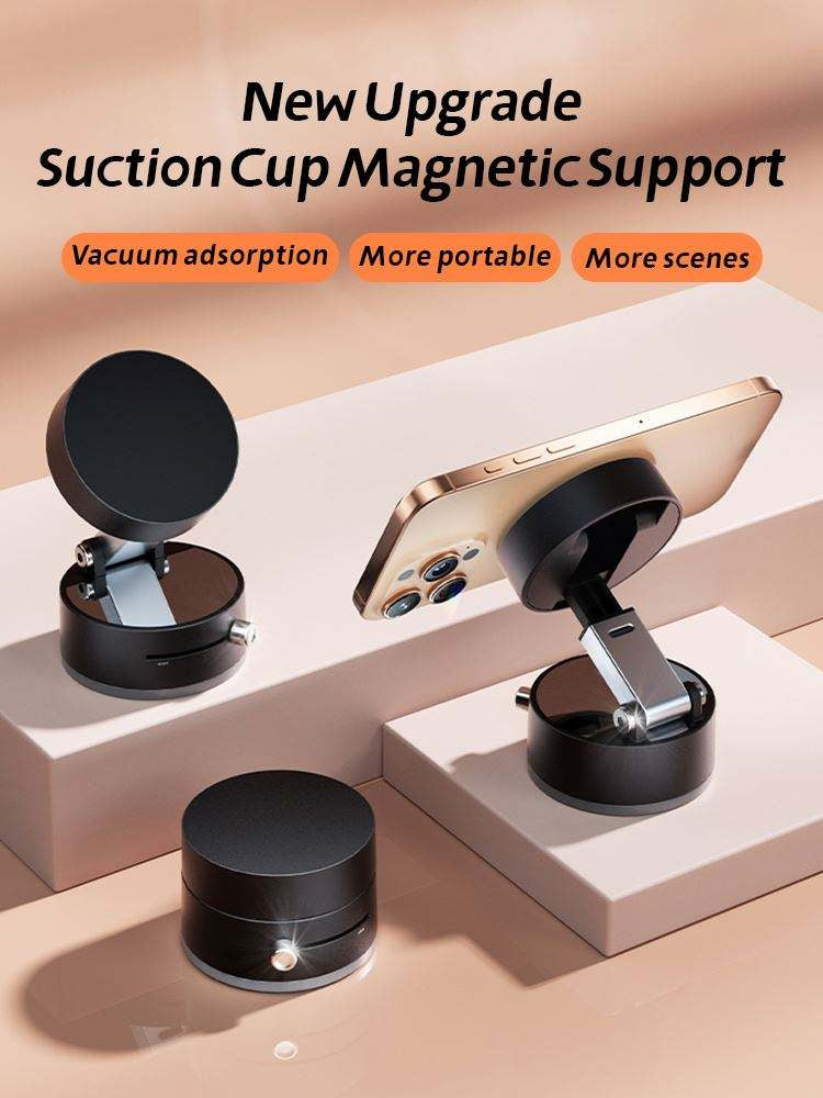 Universal Foldable Magnetic Vacuum Suction Phone Holder